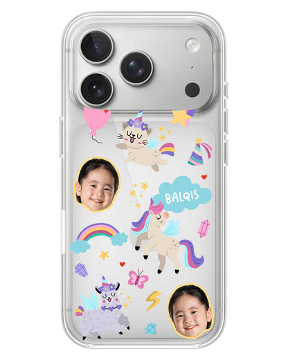 iPhone Rearguard Hybrid - Face Grid Unicorn