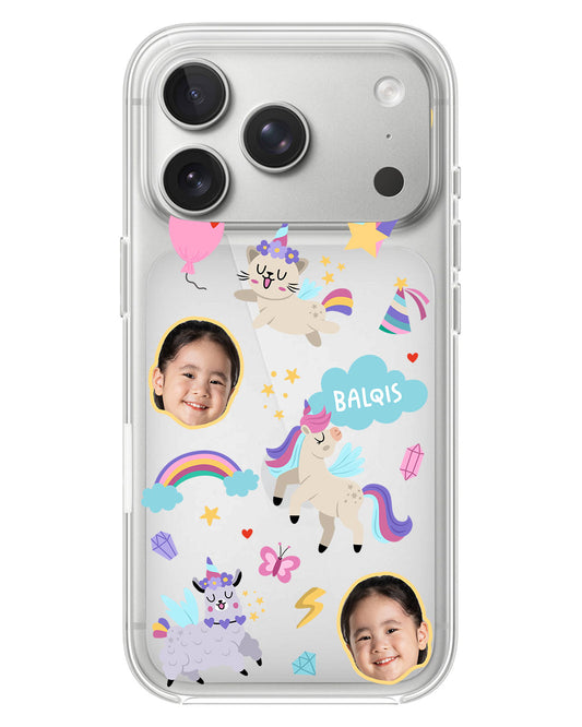 iPhone Rearguard Hybrid - Face Grid Unicorn