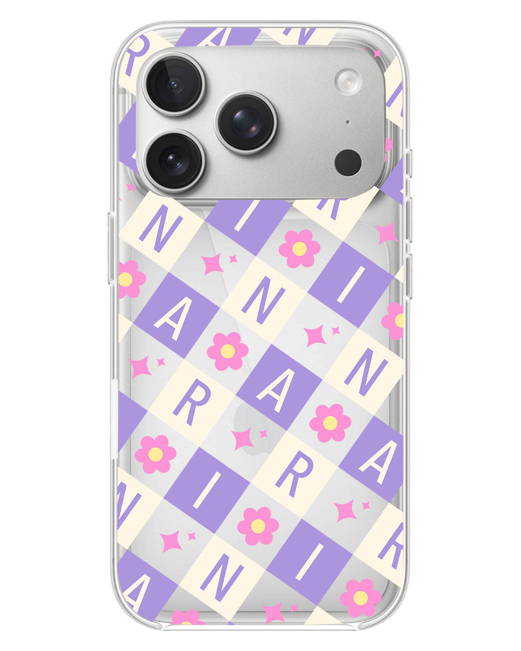 iPhone Rearguard Hybrid - CUSTOM MONOGRAM 3.0 Flower Grid 3.0