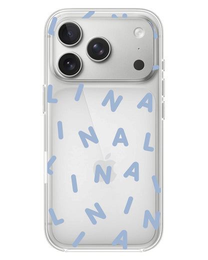 iPhone Rearguard Hybrid - CUSTOM MONOGRAM 2.0 Pastel Blue