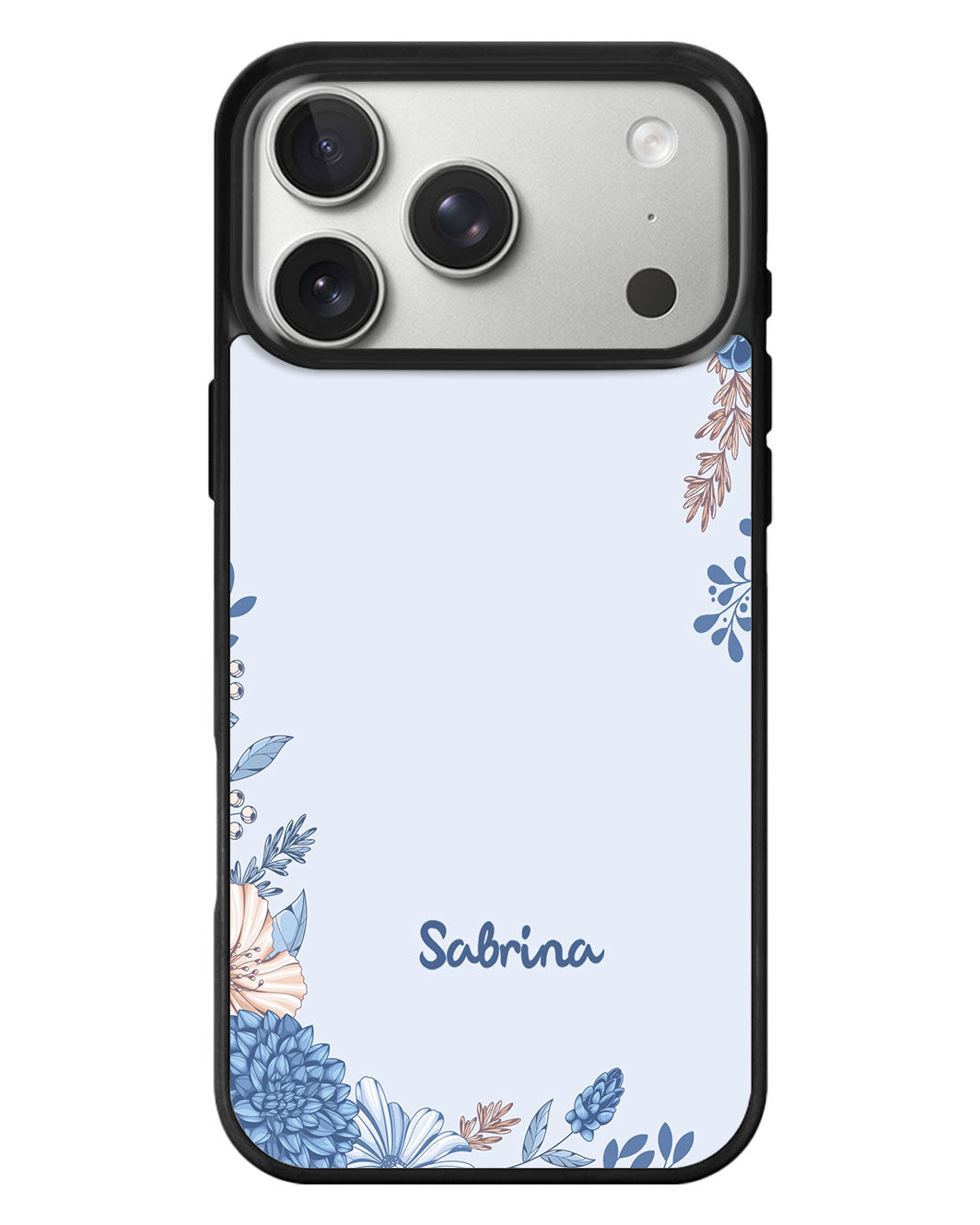 iPhone Standee Grip Case - Blue Florals