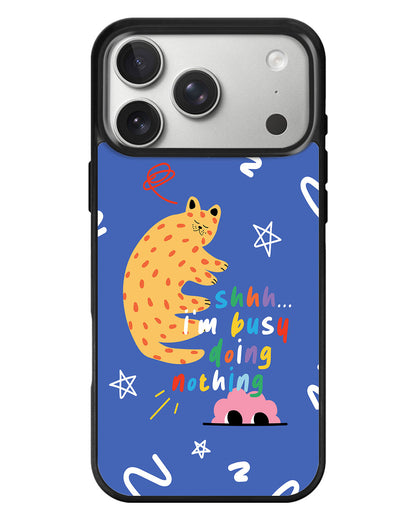 iPhone Standee Grip Case - Busy Doing Nothing