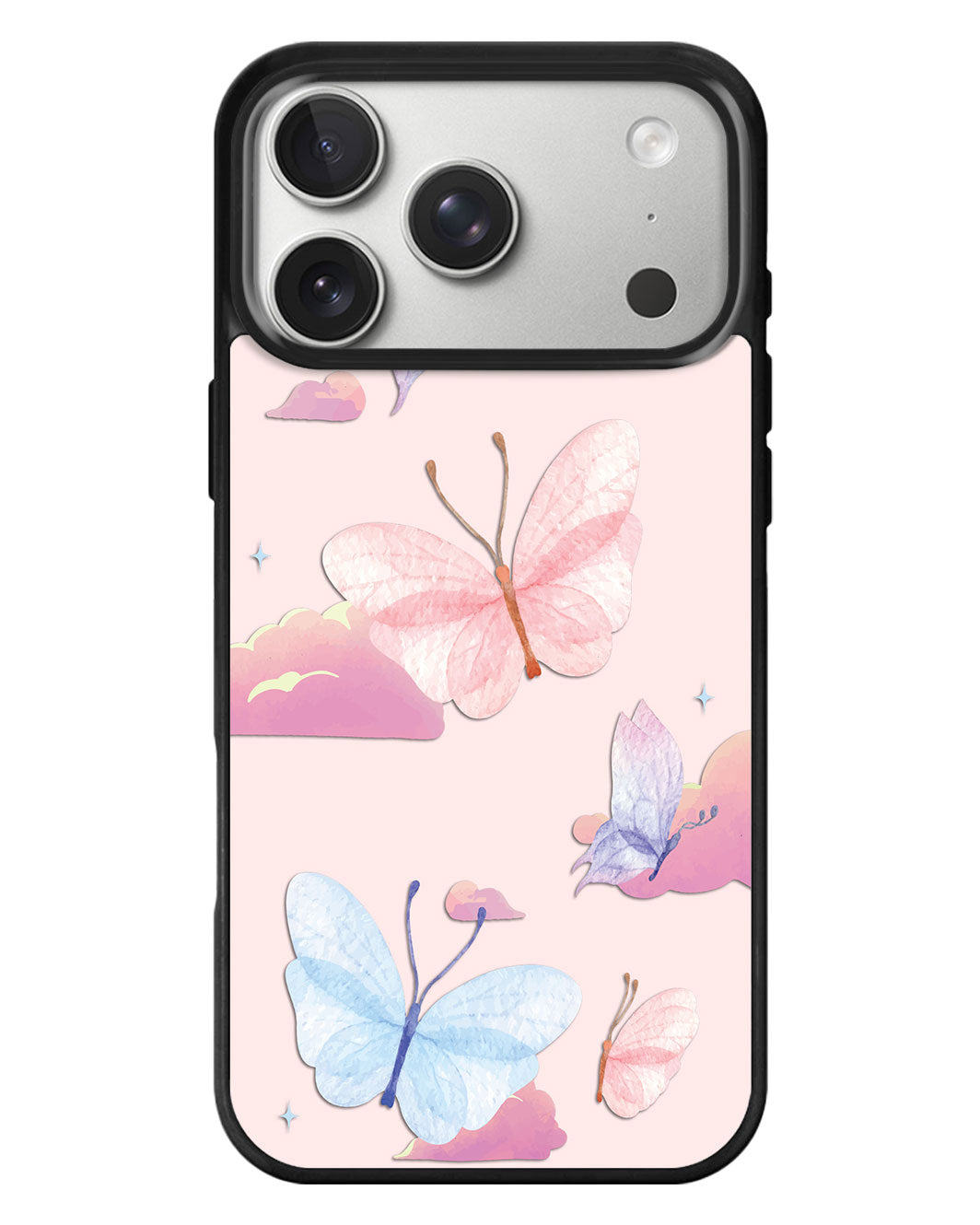 iPhone Standee Grip Case - Butterfly & Clouds
