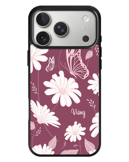 iPhone Standee Grip Case - Butterfly & Daisy