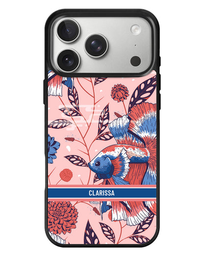 iPhone Standee Grip Case - Fish & Floral 2.0