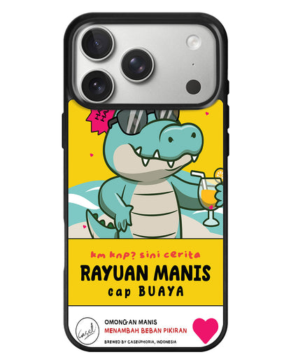 iPhone Standee Grip Case - Cap Buaya