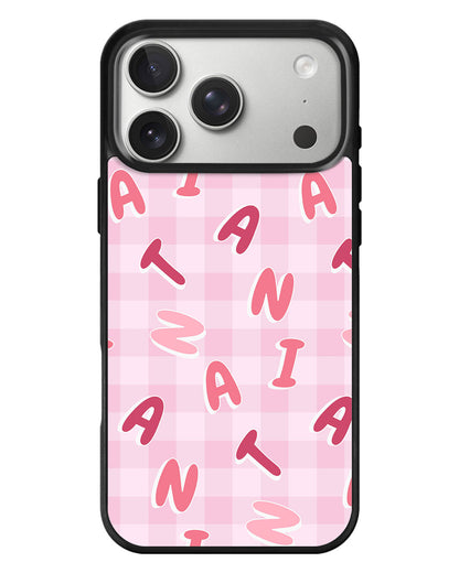 iPhone Standee Grip Case - Checkered Monogram 1.0