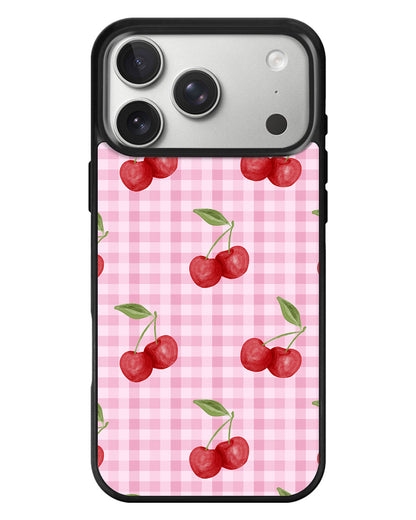 iPhone Standee Grip Case - Cherry Tartan