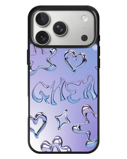 iPhone Standee Grip Case - Chrome Monogram 1.0