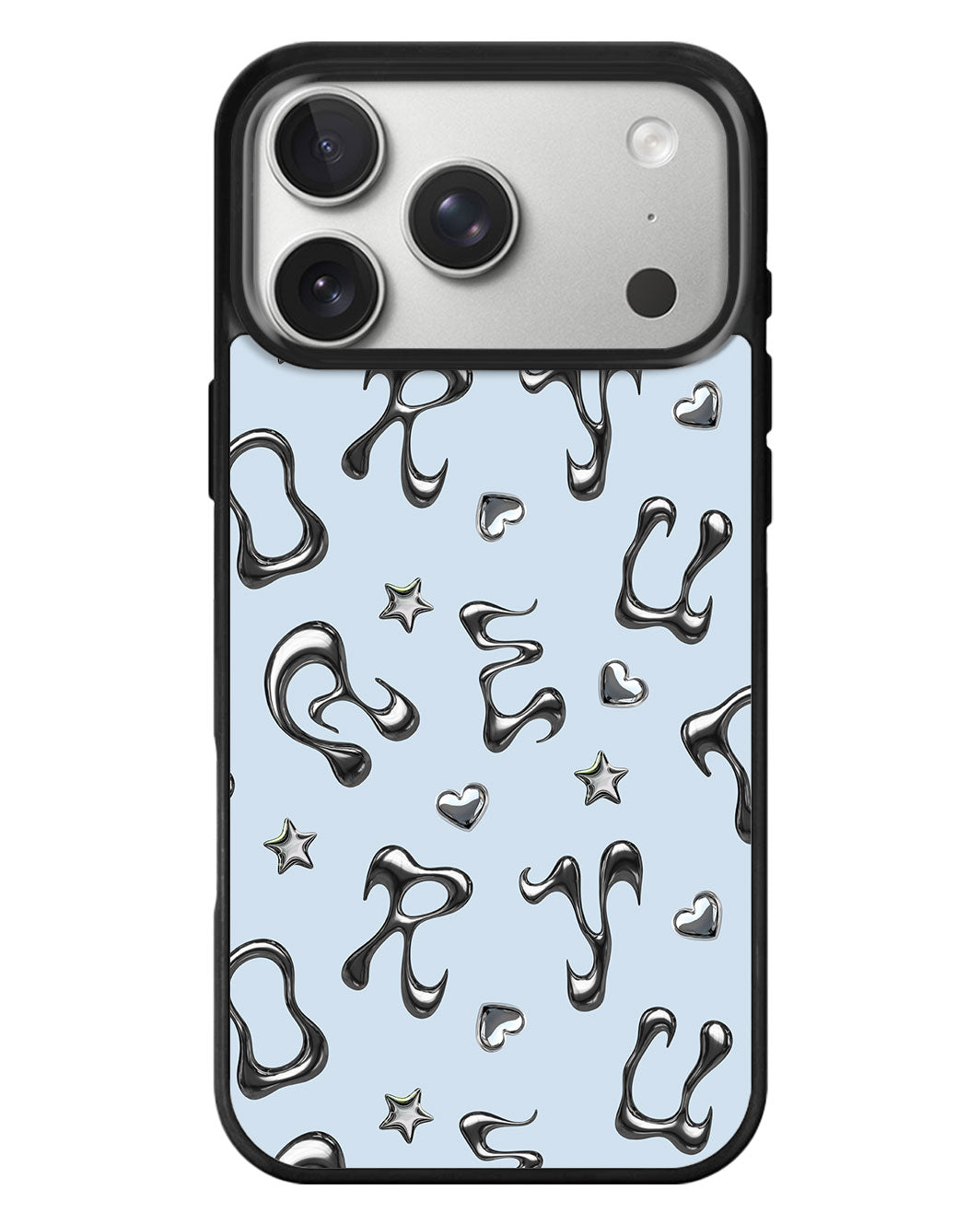 iPhone Standee Grip Case - Chrome Monogram 2.0