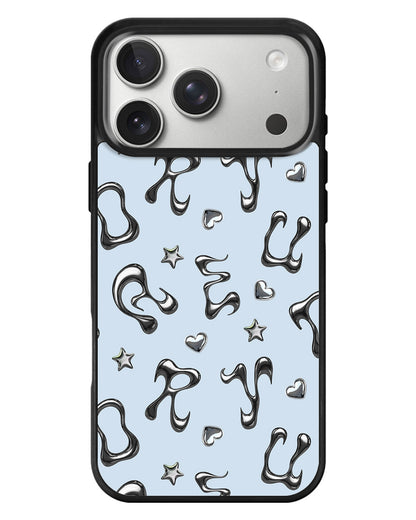 iPhone Standee Grip Case - Chrome Monogram 2.0