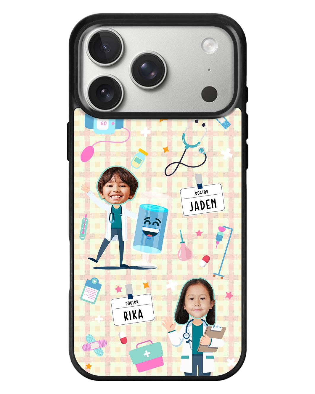 iPhone Standee Grip Case - Face Grid Dream Doctor