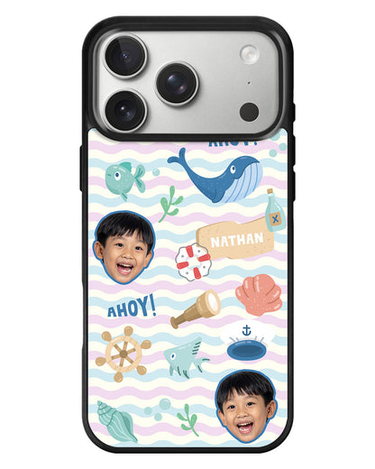 iPhone Standee Grip Case - Face Grid Sailor