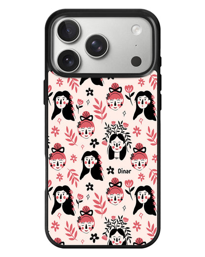 iPhone Standee Grip Case - Flowery Faces