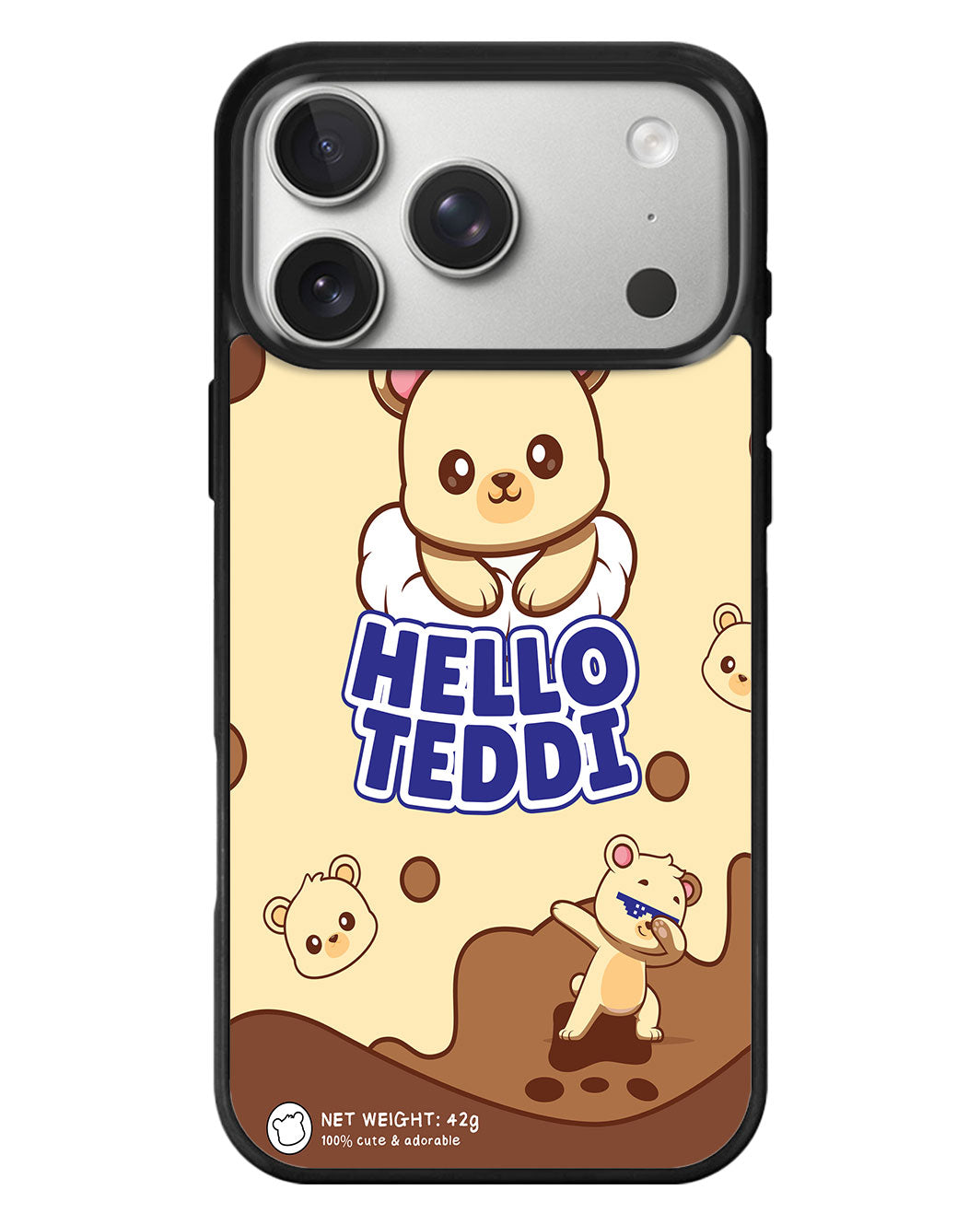 iPhone Standee Grip Case - Hello Teddi 1.0