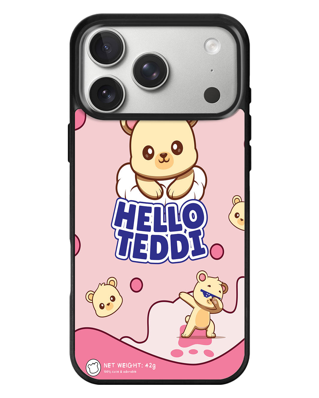 iPhone Standee Grip Case - Hello Teddi 2.0