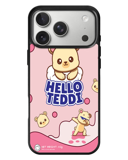 iPhone Standee Grip Case - Hello Teddi 2.0