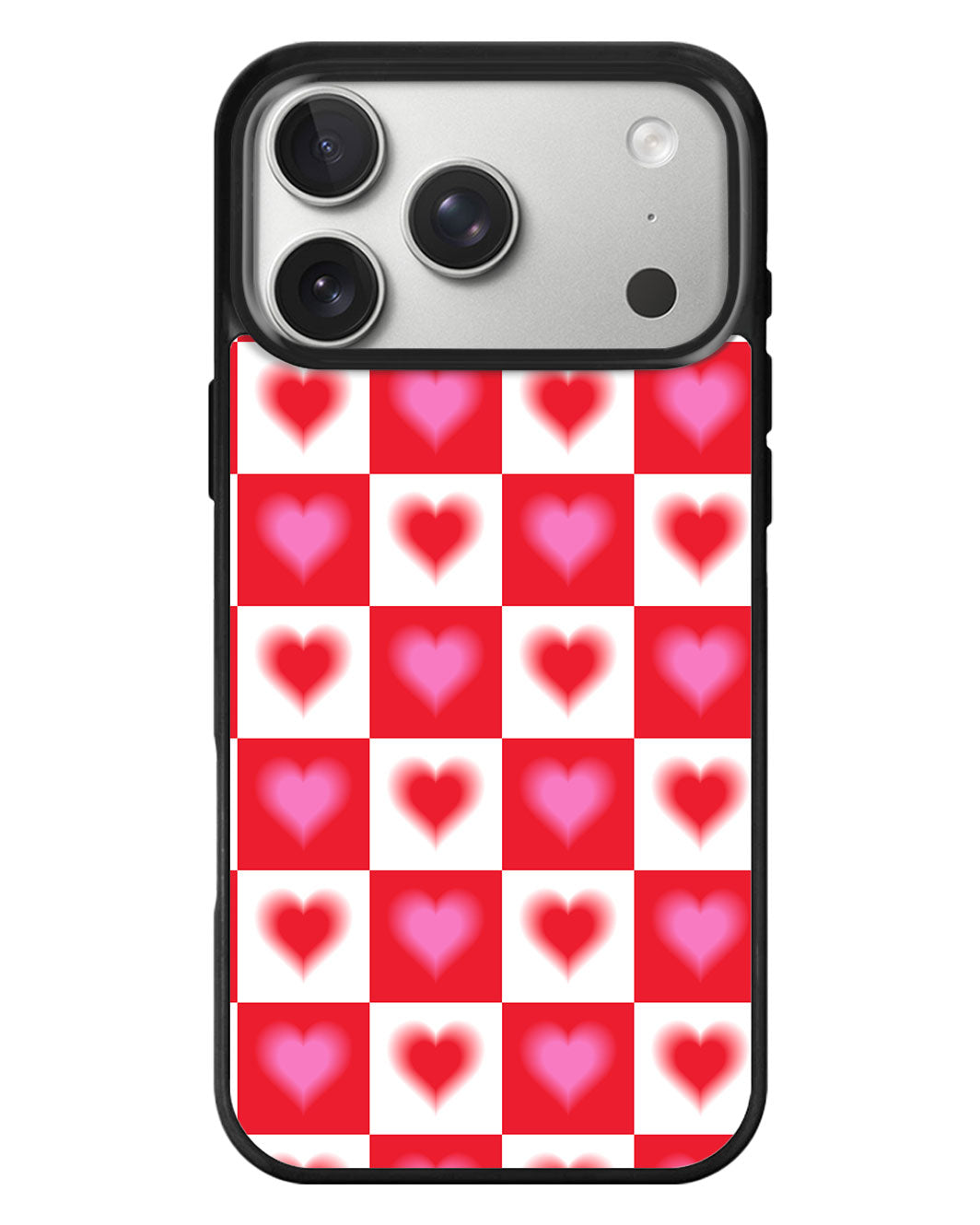 iPhone Standee Grip Case - Love Checkered