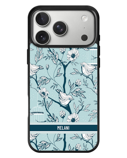 iPhone Standee Grip Case - Lovebird Monochrome