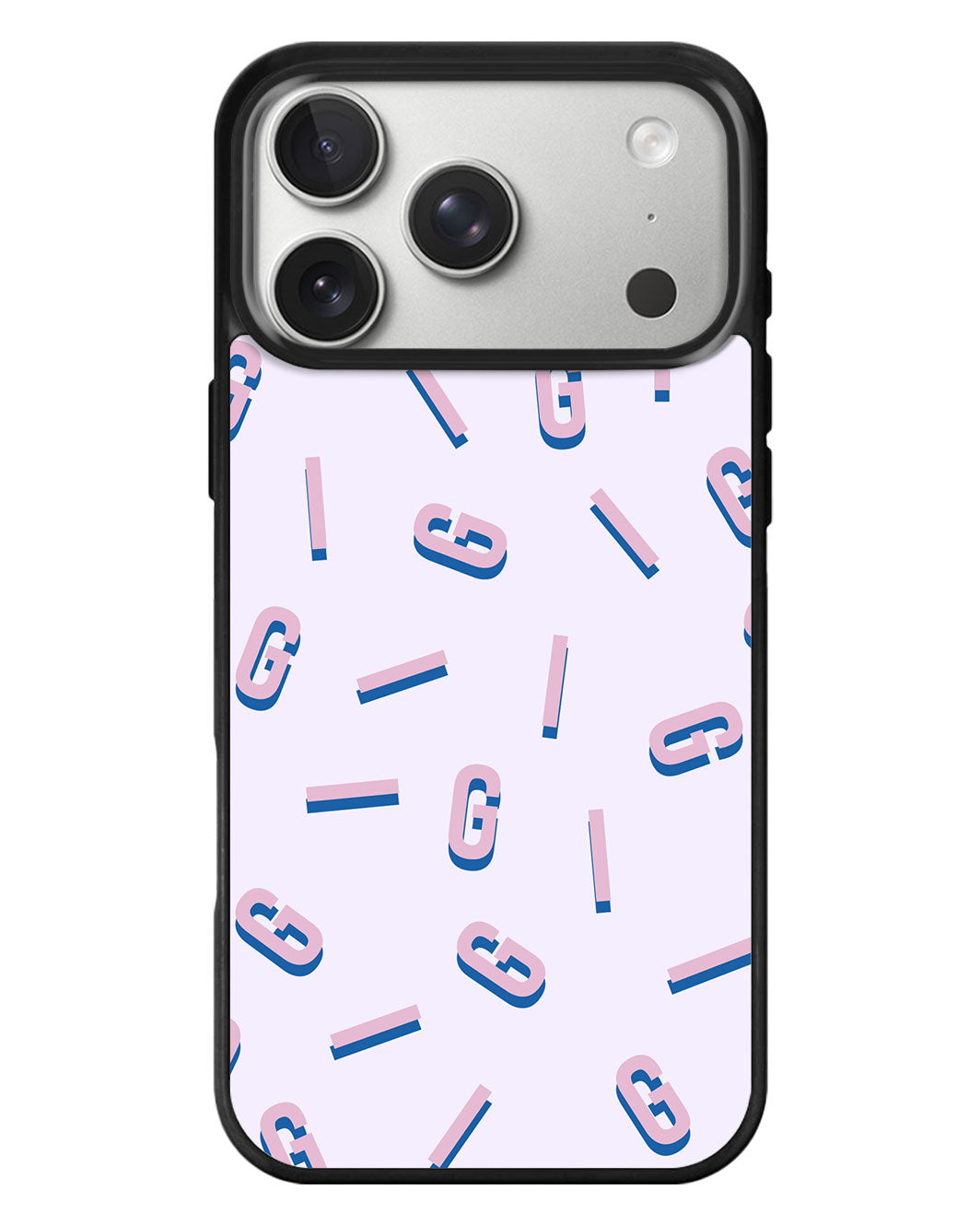 iPhone Standee Grip Case - CUSTOM MONOGRAM 1.0 Cotton Candy