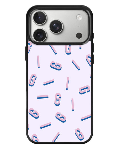 iPhone Standee Grip Case - CUSTOM MONOGRAM 1.0 Cotton Candy