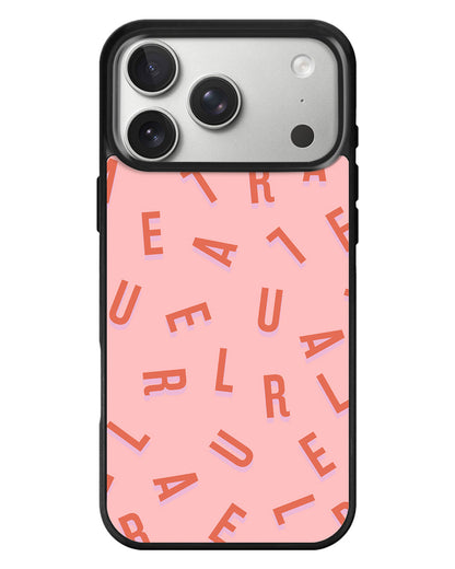iPhone Standee Grip Case - CUSTOM MONOGRAM 1.0 Coral