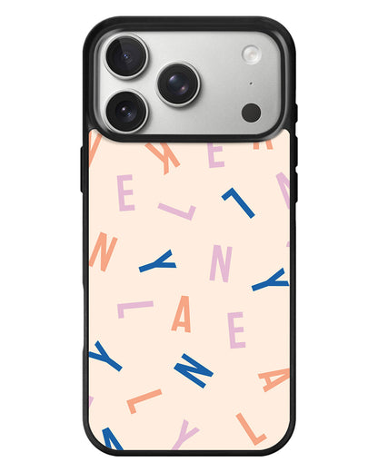 iPhone Standee Grip Case - CUSTOM MONOGRAM 1.0 Rainbow