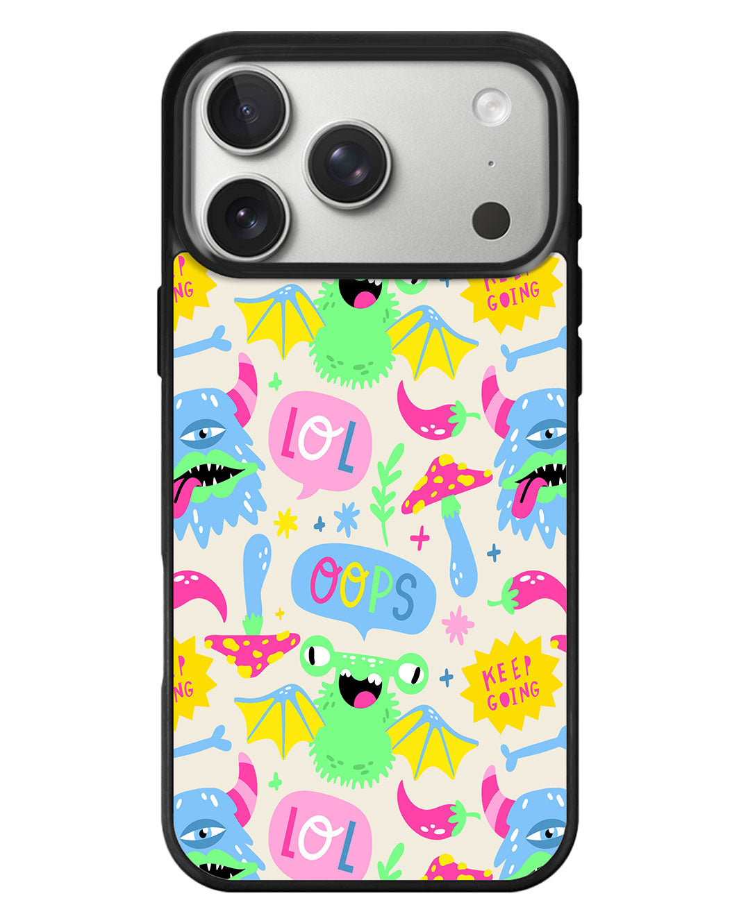 iPhone Standee Grip Case - Monster Say Keep Going