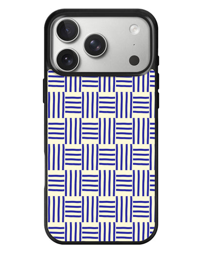 iPhone Standee Grip Case - Naval Checkered