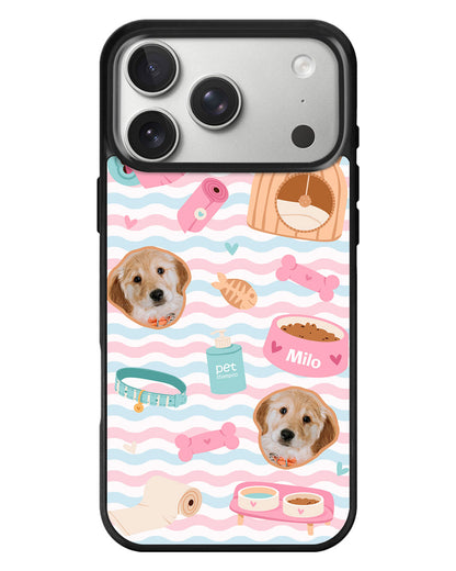 iPhone Standee Grip Case - Pet Grid Puppy Life