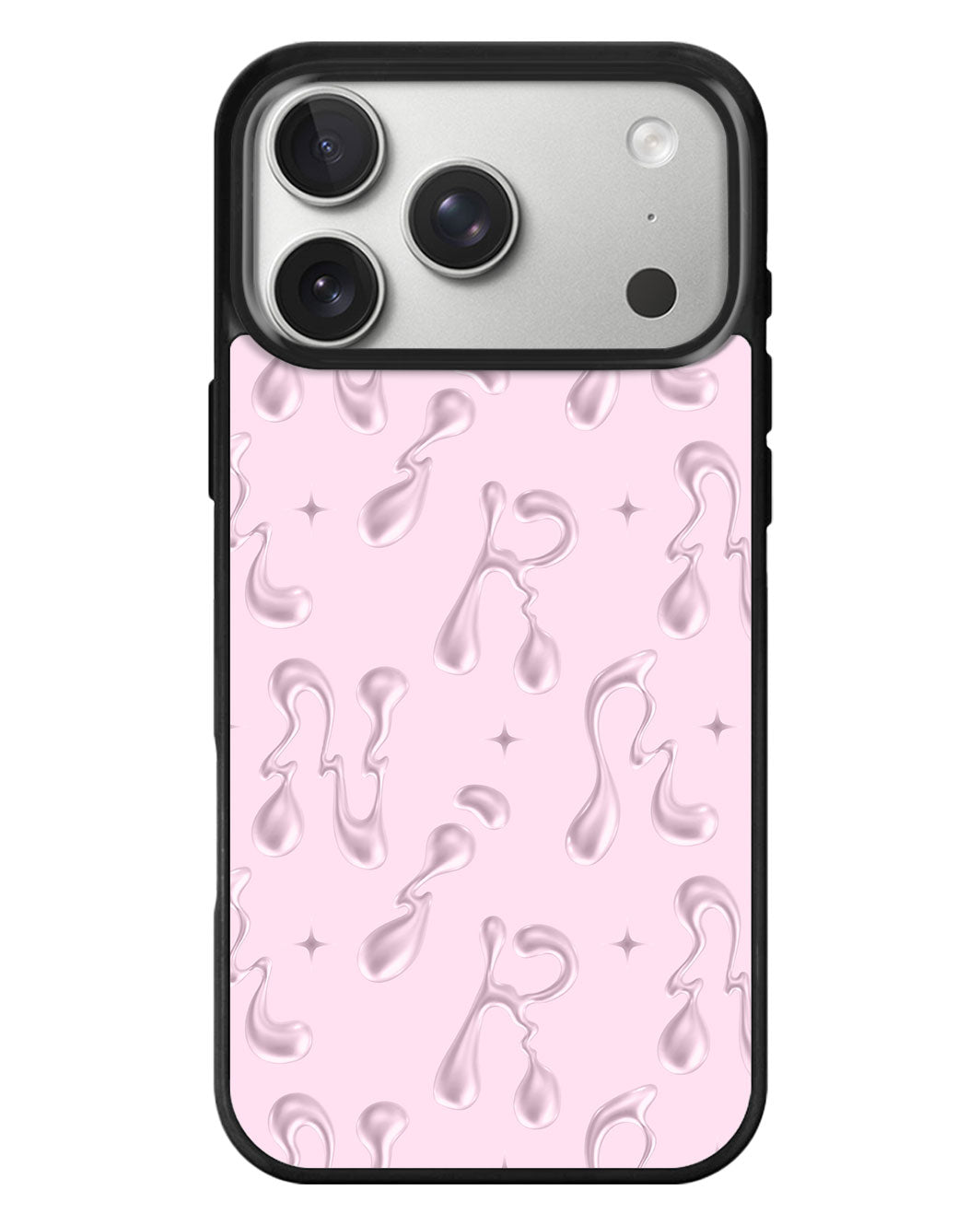 iPhone Standee Grip Case - Pink Chrome Monogram 2.0