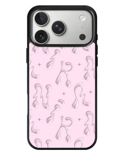 iPhone Standee Grip Case - Pink Chrome Monogram 2.0