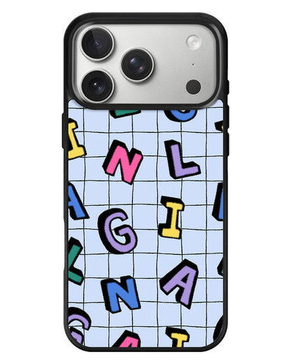 iPhone Standee Grip Case - Playful Monogram 2.0
