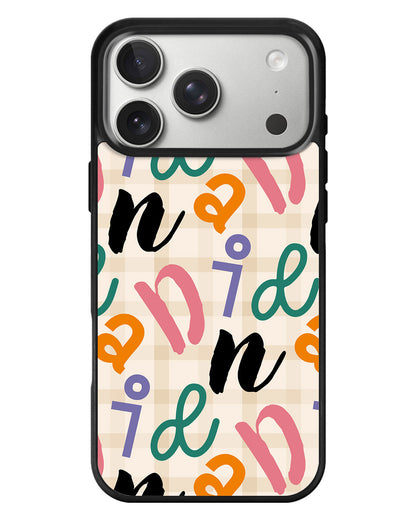 iPhone Standee Grip Case - Playful Monogram 3.0
