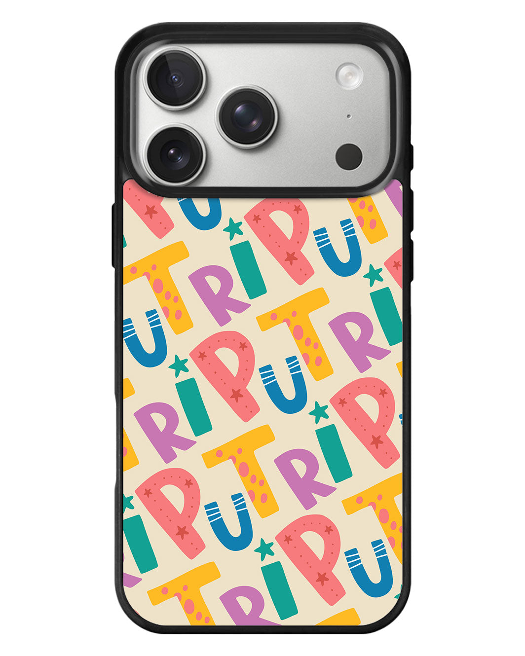 iPhone Standee Grip Case - Playful Monogram 4.0