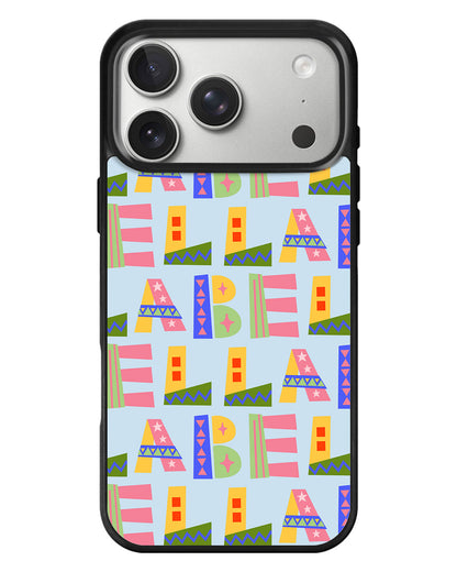 iPhone Standee Grip Case - Playful Monogram 5.0