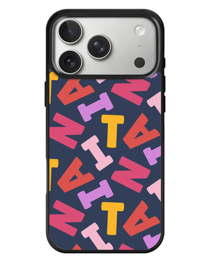 iPhone Standee Grip Case - Scattered Monogram 1.0