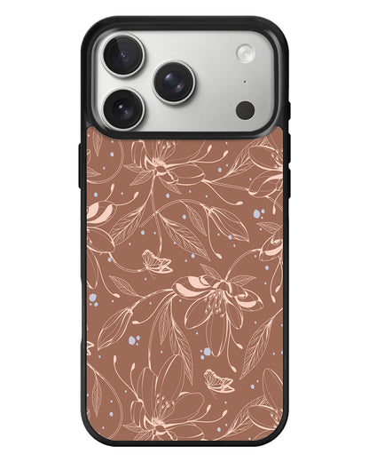 iPhone Standee Grip Case - Sketchy Flower & Butterfly 1.0