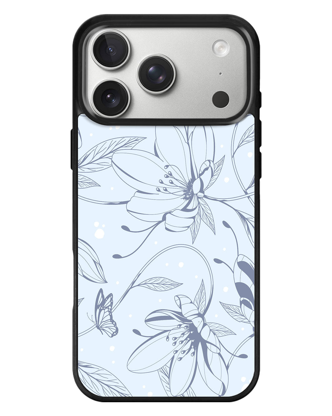 iPhone Standee Grip Case - Sketchy Flower & Butterfly 2.0