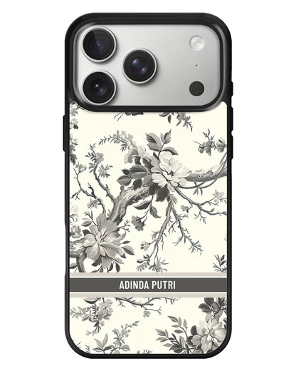 iPhone Standee Grip Case - Toile Du Juoy Florale