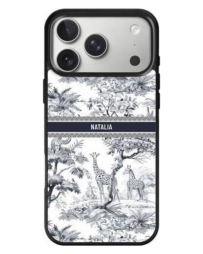 iPhone Standee Grip Case - Toile du Juoy Giraffe