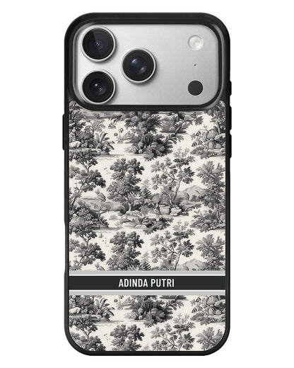 iPhone Standee Grip Case - Toile Du Juoy Nature