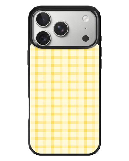 iPhone Standee Grip Case - Yellow Tartan