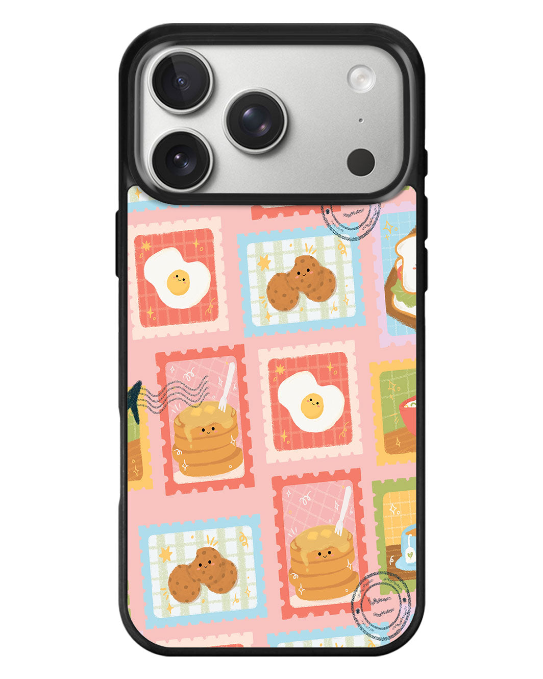 iPhone Standee Grip Case - Breakfast Menu Stamps