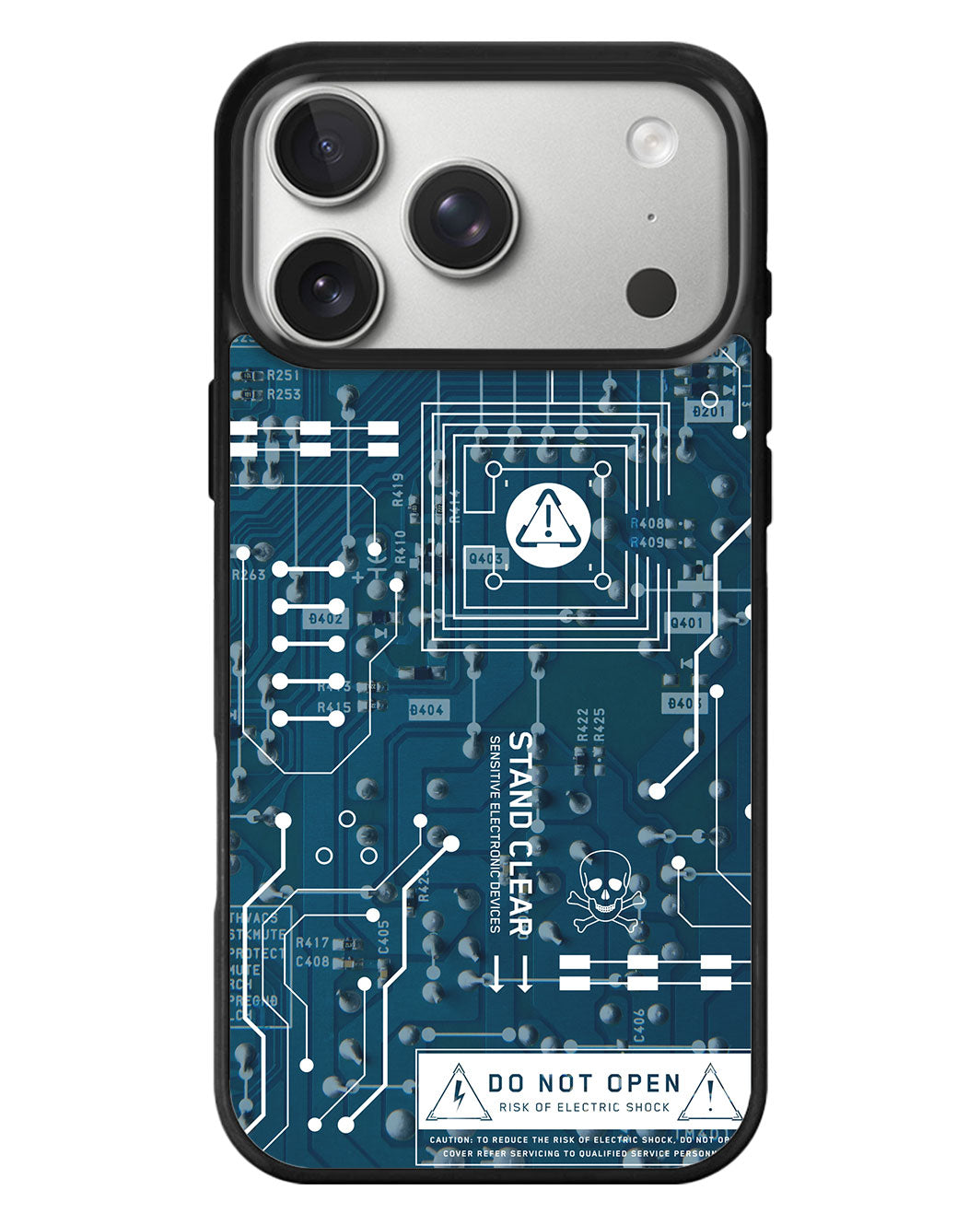 iPhone Standee Grip Case - Circuit Blue