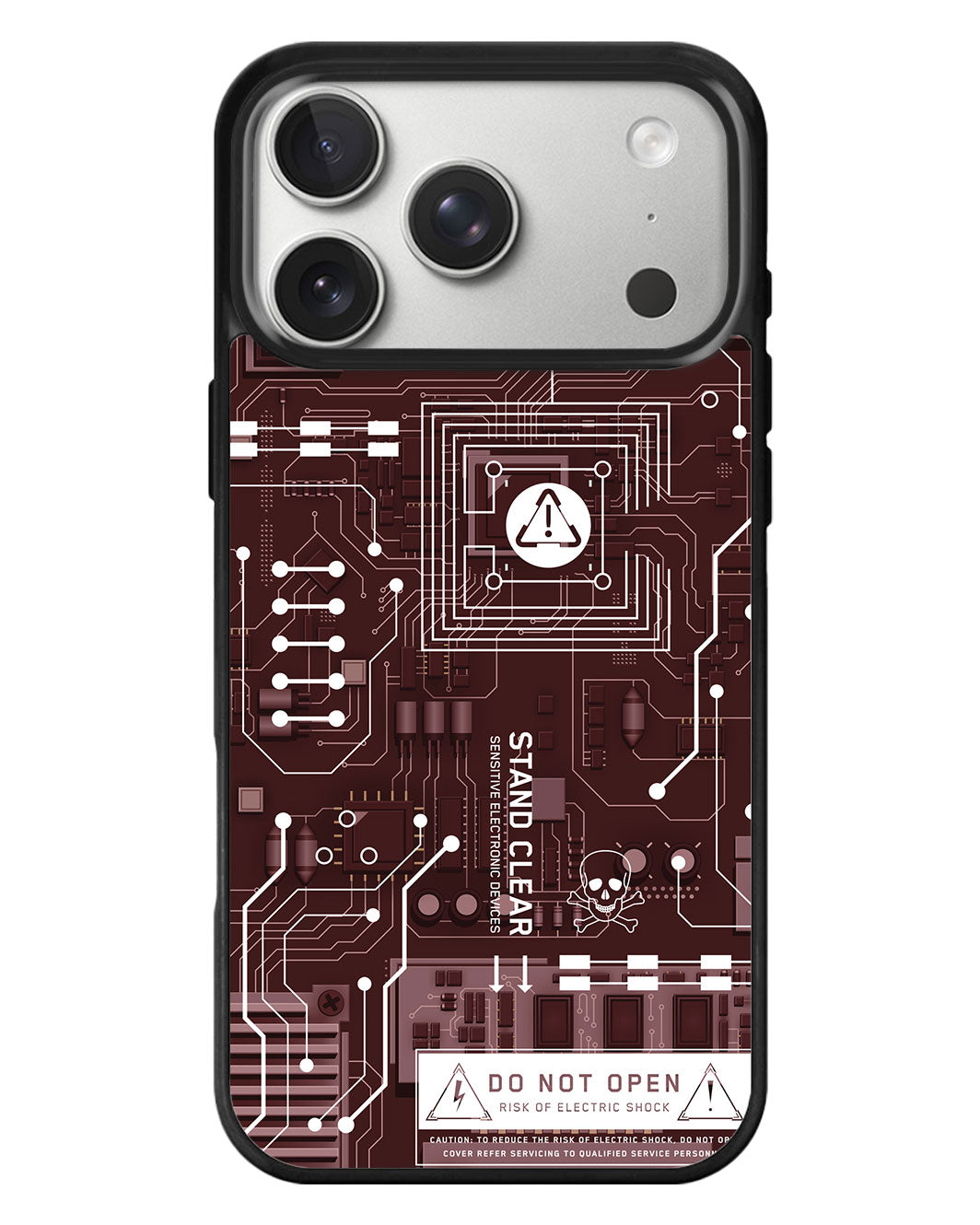 iPhone Standee Grip Case - Circuit Red