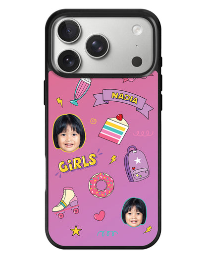 iPhone Standee Grip Case - Face Grid Comic