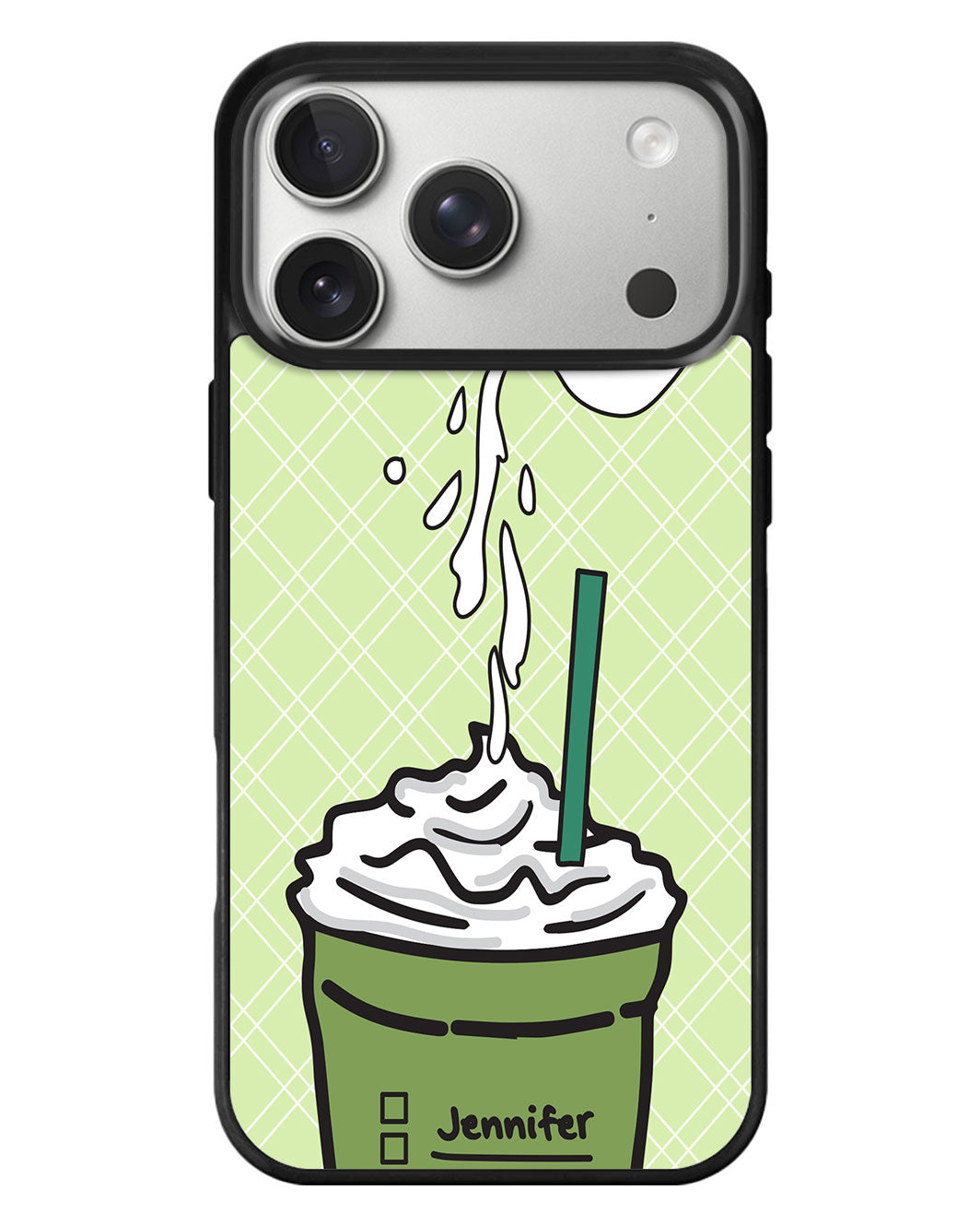 iPhone Standee Grip Case - Green Tea Matcha Frappe