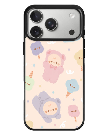 iPhone Standee Grip Case - Cotton Teddy