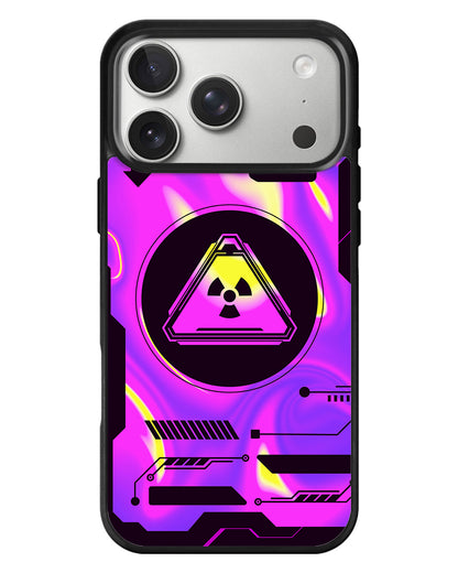 iPhone Standee Grip Case - Luminous Cyberpunk Purple